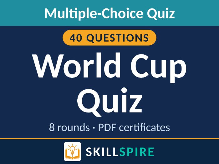 The Ultimate FIFA World Cup 2026 Quiz | Multiple Choice | 8 Rounds, 40 Questions | PDF Certificates