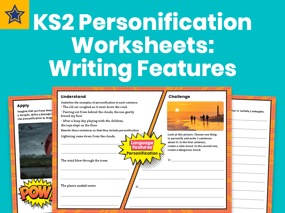 KS2 Personification Worksheets Writing Features Teaching Resources