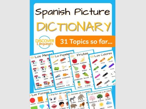 Spanish Beginner Vocabulary Picture Dictionary Diccionario ilustrado en español