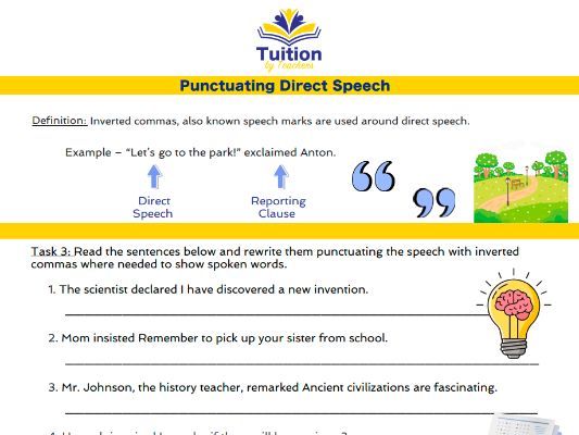 37. Year 5 Reading Comprehension & Direct Speech