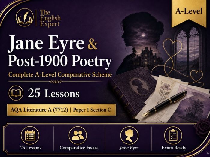 Jane Eyre & Post-1900 Poetry: Complete A-Level Comparative Scheme (25 Lessons) | AQA Literature A