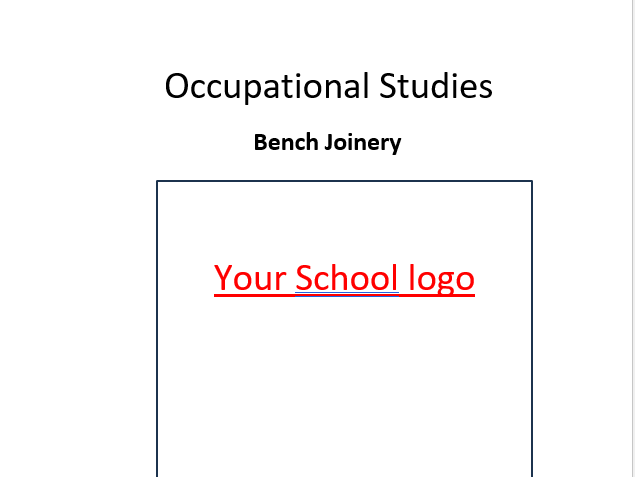 Occupational Studies - Carpentry (work bench / occasional table)