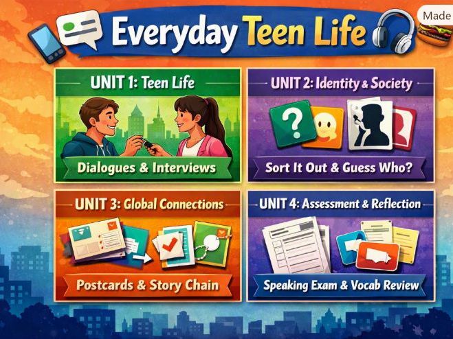ESL Speaking Activities for Teens: 10 Lessons, A2-B1 PPP - Ready To Use!