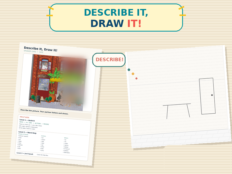 Describe It, Draw It! ESL Speaking & Listening Information Gap