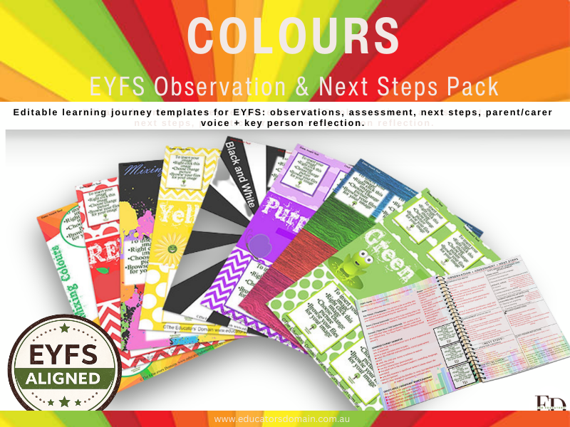 Colours EYFS Learning Journey Templates