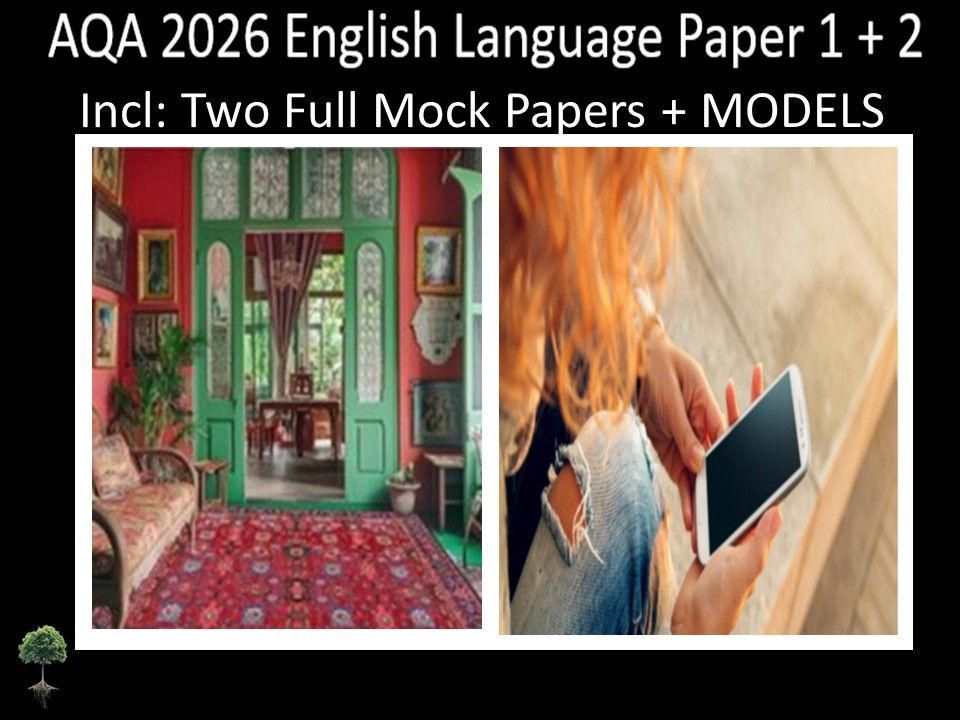 Two AQA 2026 English Language Paper 1 + 2 Mocks | MODELS