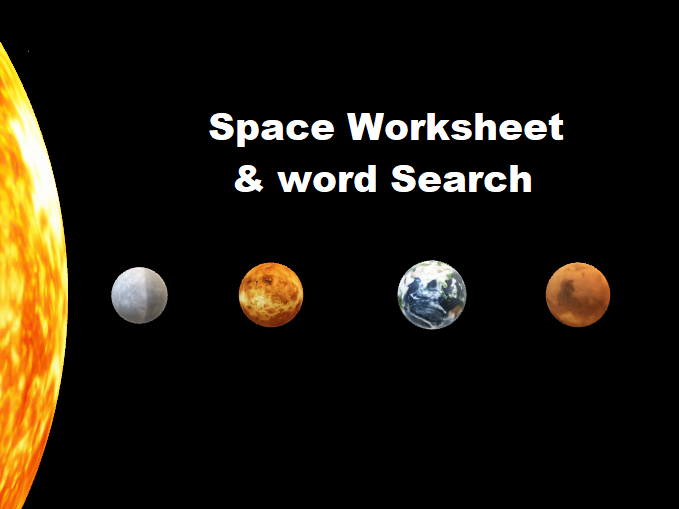 Space Worksheet and Wordsearch