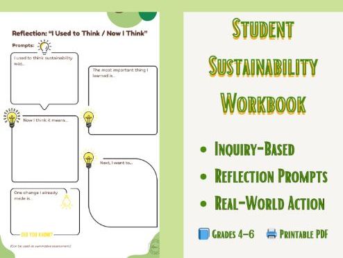 Student Workbook – Taking Action for a Sustainable Future (Grades 4–6)