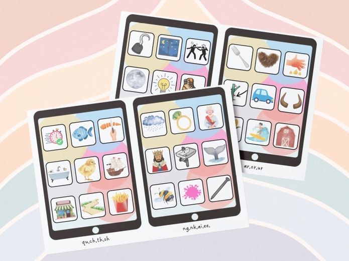 Phonics - Phase 3 Code Key Pads