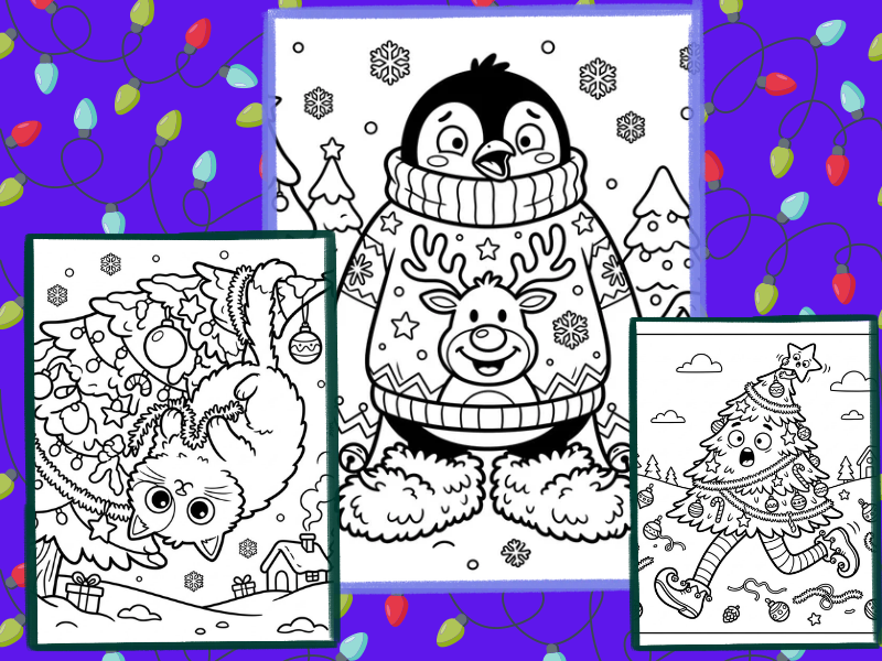 Christmas Gone Crackers! | 30 Fun & Quirky Christmas Colouring Pages | Ages 6–9