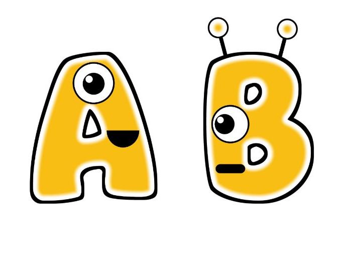 Bright Yellow Glow Monsters Bubble Letters | Bulletin Board Letters | Classroom Display Pack