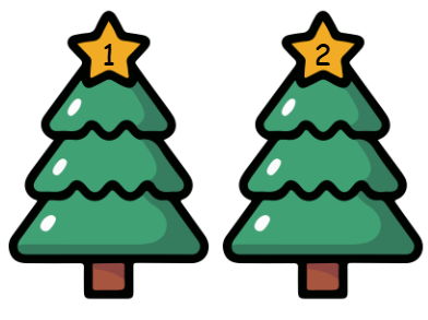 Christmas tree - count and match