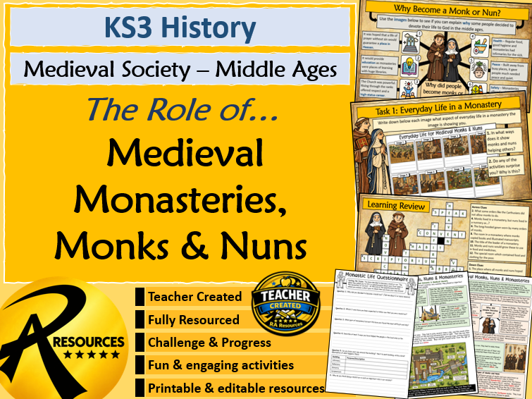 Medieval Monks, Nuns & Monasteries