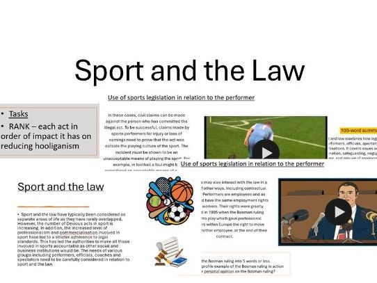 Sport and Law AQA A Level PE