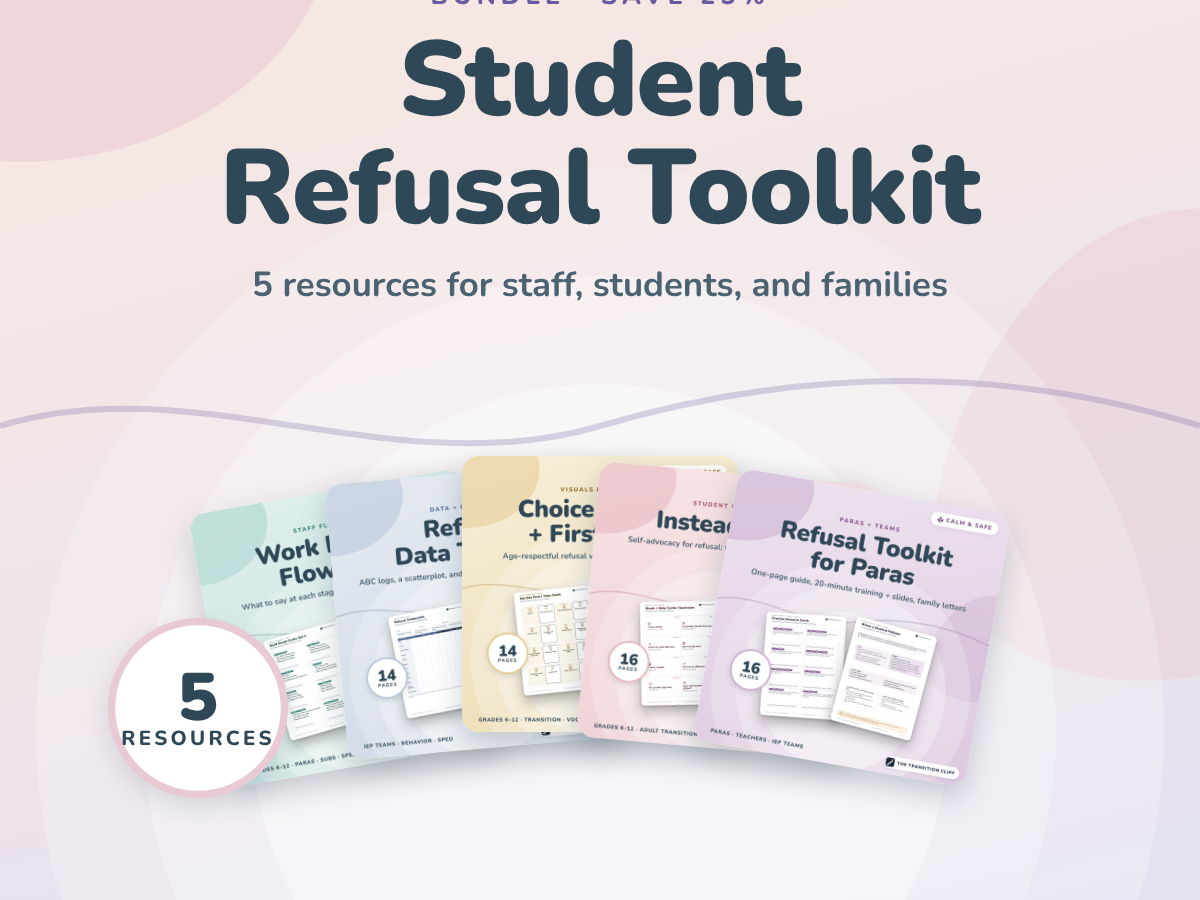 Work Refusal Toolkit Bundle for SEND Behaviour Support