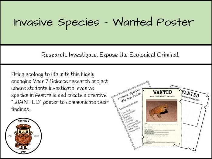 Invasive Species - Wanted Poster