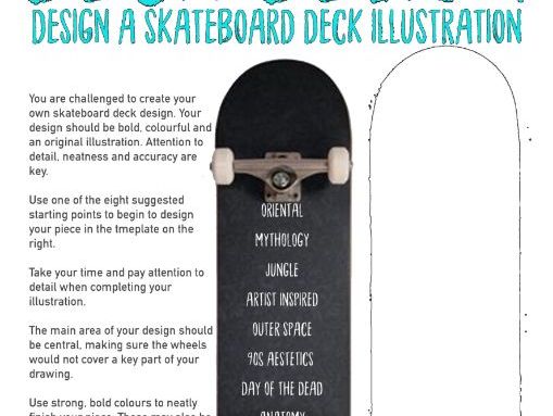 Art & Design Cover Lesson - Skateboard Deck Illustrations