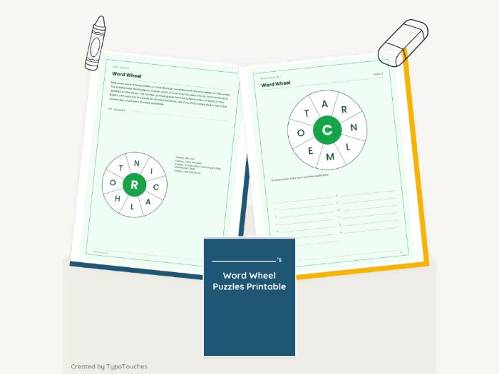 Word Wheel Puzzles Printable | 28 pp