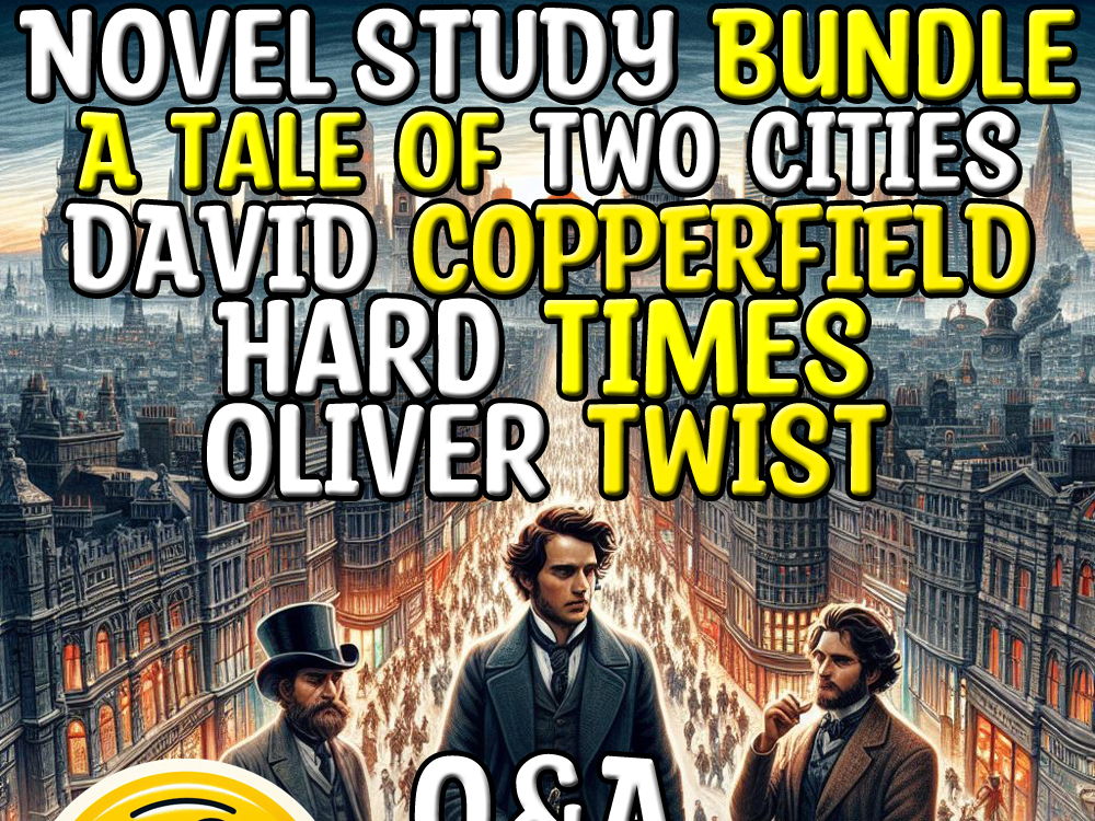 Tale of Two Cities & David & Hard Times & Oliver Twist Q&A Analysis Bundle