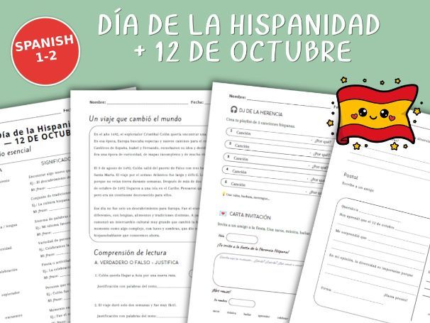 Día de la Hispanidad Hispanic Heritage Month Spanish Reading Comprehension