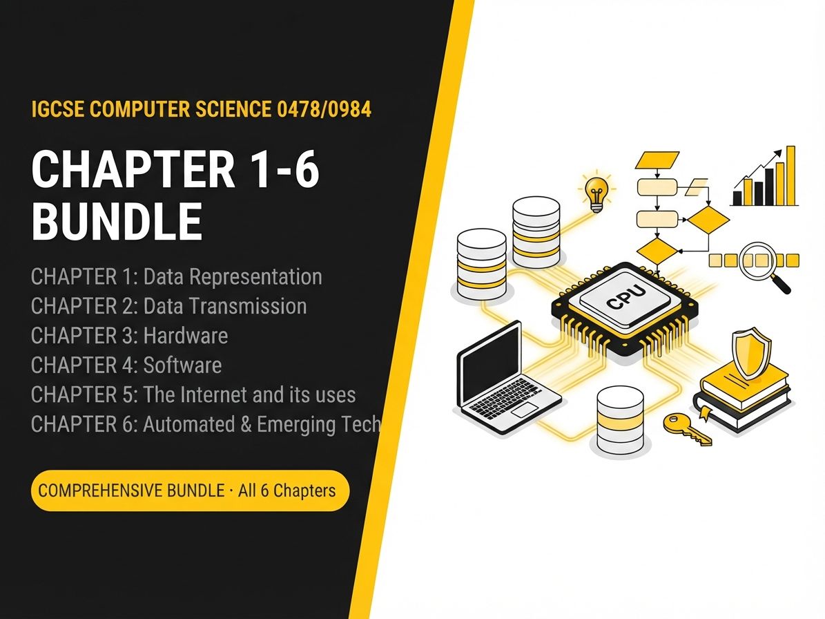 Cambridge IGCSE Computer Science (0478) Paper 1 Bundle – 35 lessons, worksheets and answers