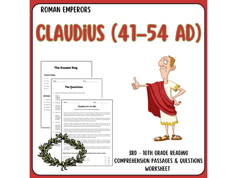 Claudius (41–54 AD) - Reading Comprehension Passages & Questions ...
