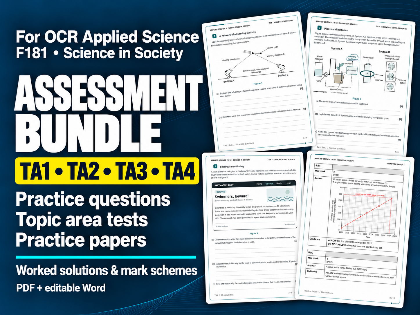 OCR Applied Science F181 Science in Society: Complete Practice and Assessment Bundle