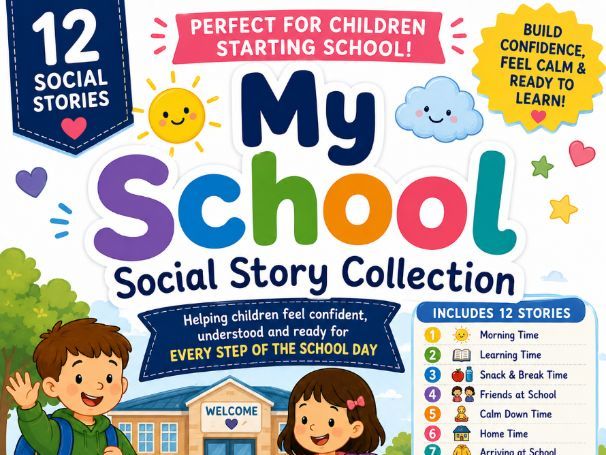 School Social Stories Printable Bundle | Autism, SEN & Emotional Regulation Support
