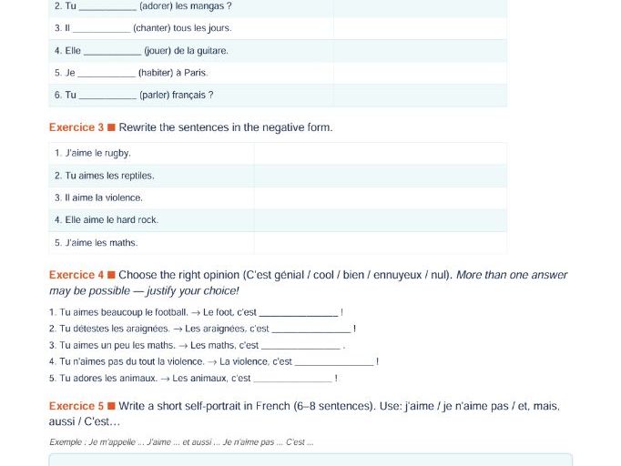 Year 7 KS3 French — Summer Revision Booklet | Studio 1 Rouge | Module 1