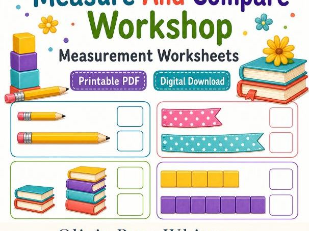 Measure and Compare Worksheets for Kids