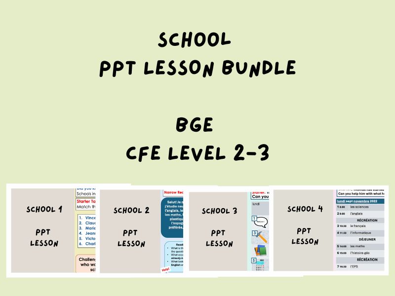 School PowerPoint Lessons | BGE CfE Level 2/3