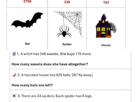Halloween Maths Scavenger Hunt (Ks2 / 2nd Level)