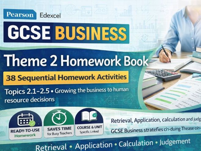 Edexcel GCSE Business Theme 2 Homework Activities (Full Year)