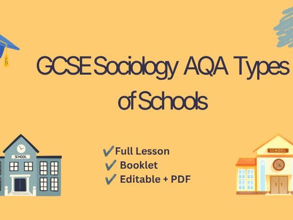 AQA GCSE Sociology of Education - Types of Schools- L1/8