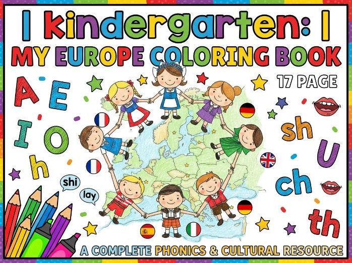 kindergarten: | MY EUROPE COLORING BOOK