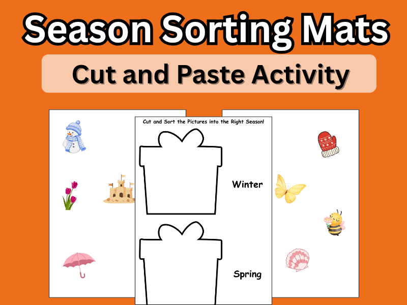 Season Sorting Mats – Cut and Paste Activity (EYFS / KS1)