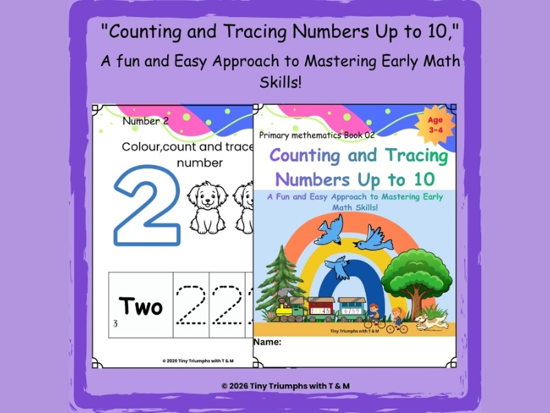 Counting and Tracing Numbers Up to 10" Primary Mathematics Book 2