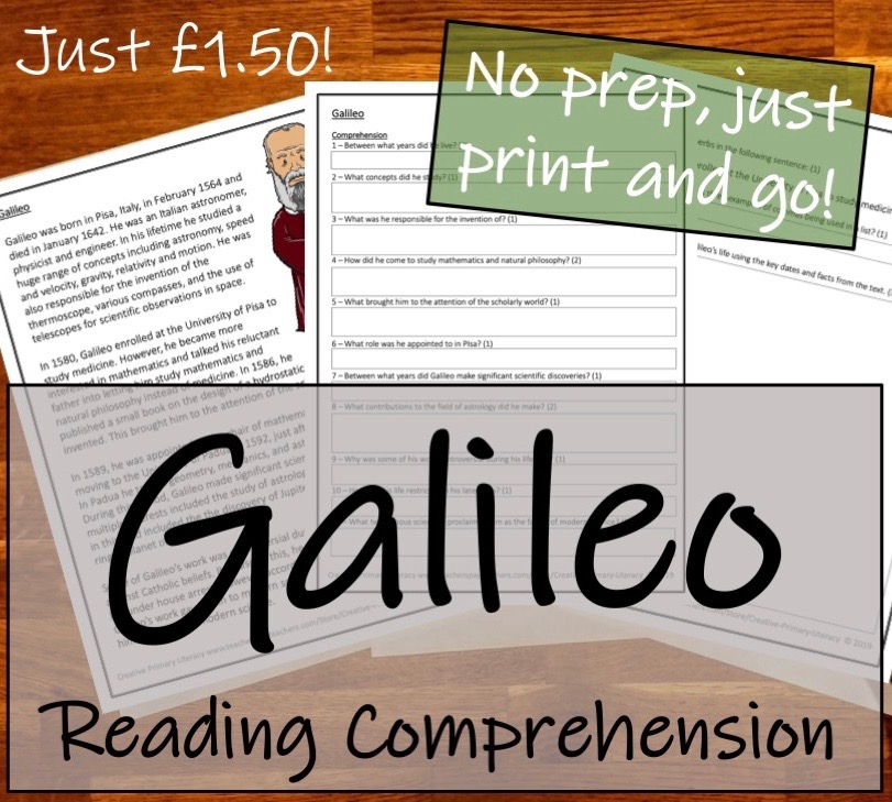 UKS2 Science - Galileo Reading Comprehension Activity | Teaching Resources