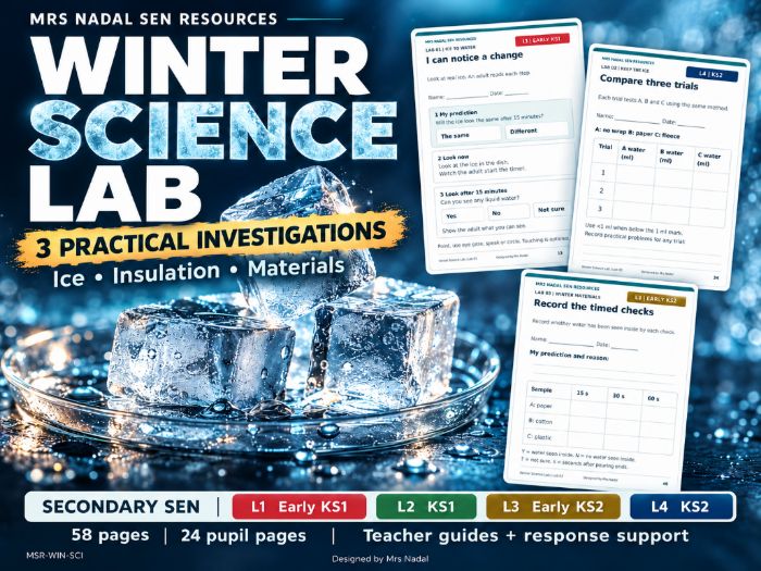 Winter Science Lab | SEN Science Investigations | L1-L4