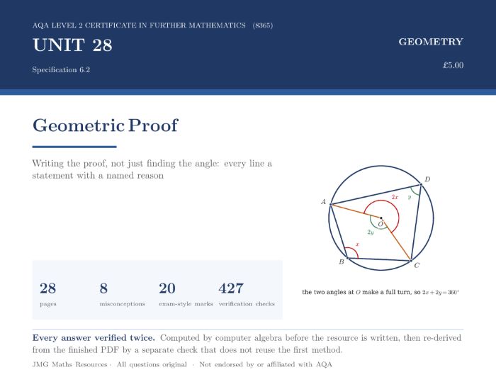 AQA Level 2 Further Maths - Geometric Proof
