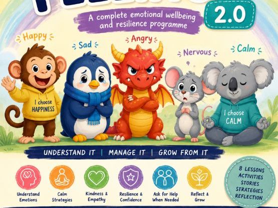 Big Feelings 2.0 Complete KS1 / KS2 Emotional Wellbeing Curriculum 8 Lesson PSHE & SEMH Unit