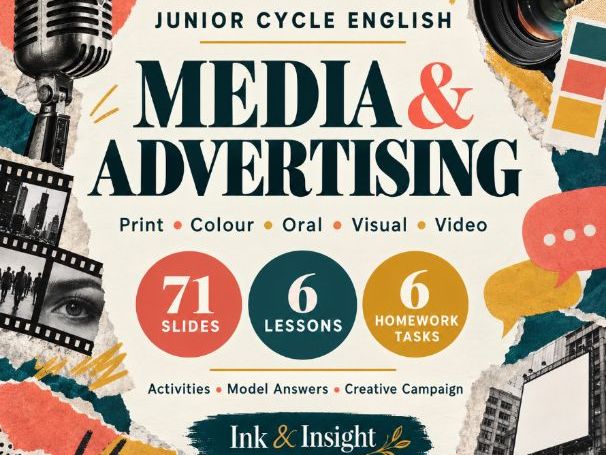 Junior Cycle English: Media & Advertising | 70-Slide Unit