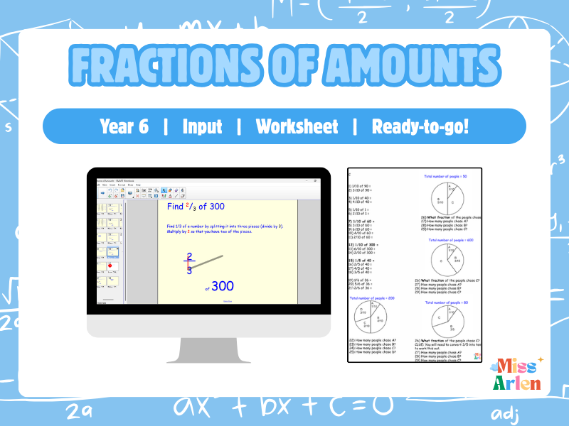 Year 6 Fractions of Amounts Lesson