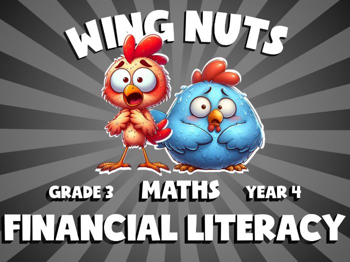 Financial Literacy WING NUTS Maths Game | No-Prep Year 4 Review Activity