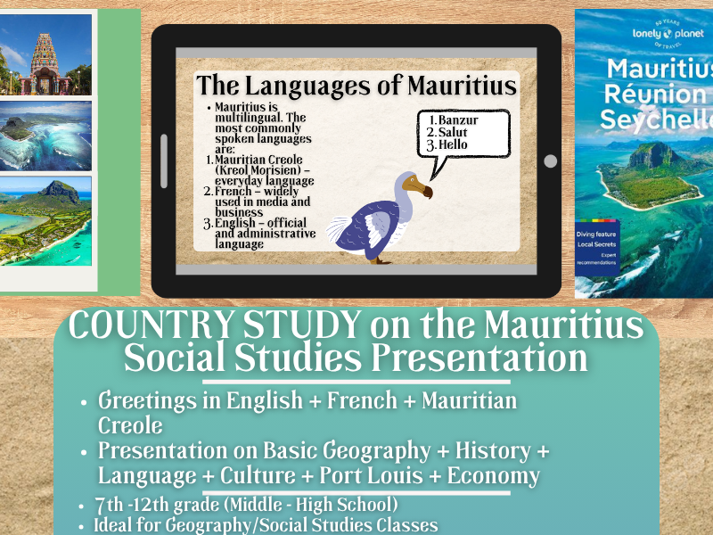 Mauritius Country Study - Geography + Social Studies Presentation - East Africa