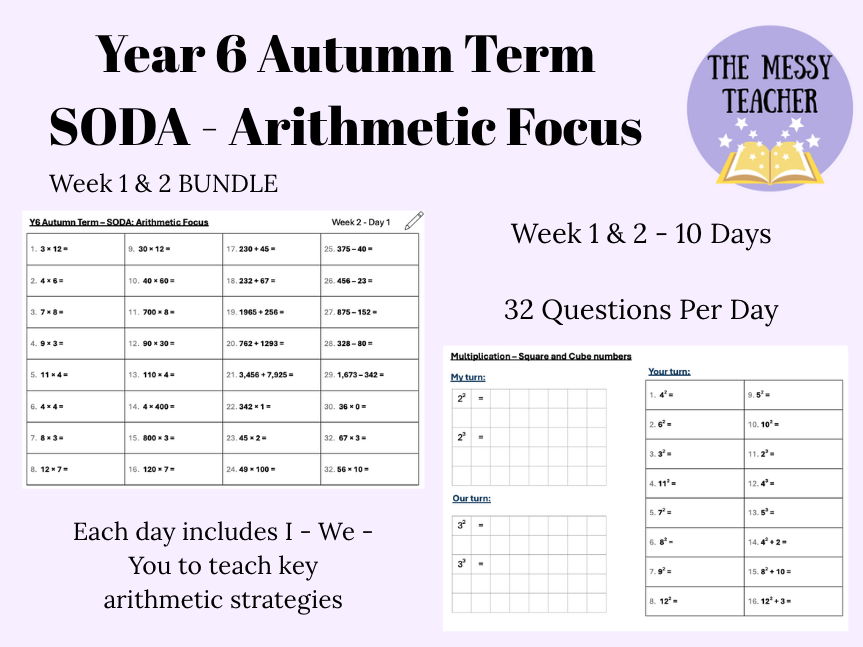 Y6 SATs Arithmetic Focus Start of the Day Activity - Week 1 & 2