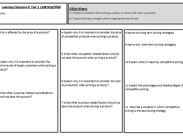 Enterprise And Marketing R064 Home Learning Bundle