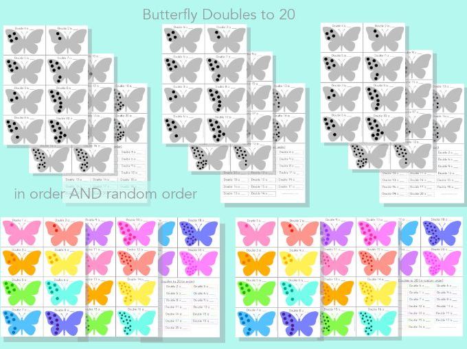 Doubles to 20 Butterflies in order/random order with x20 recap