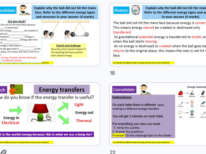 Energy Transfers KS3 Science