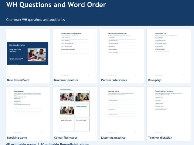 WH Questions and Word Order
